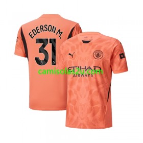 Camisolas de futebol Manchester City Ederson M 31 Guarda Redes Equipamento Alternativa 2024/25 Manga Curta